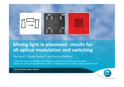 Mixing light in plasmonic circuits for all optical modulation and