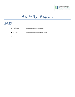 Activity -Report - Educomp Foundation