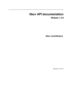 libuv API documentation