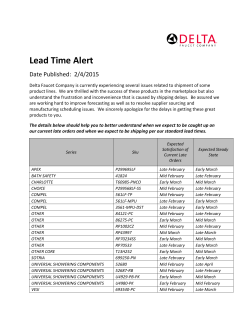 Lead Time Alert - Access Point