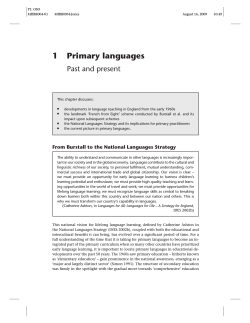 1 Primary languages