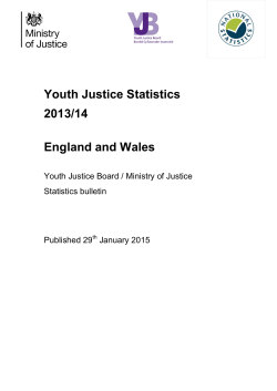 Youth justice annual statistics