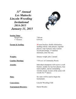 31 Annual Les Mattocks Lincoln Wrestling Invitational January 31