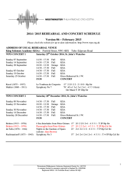 download schedule - Westminster Philharmonic Orchestra