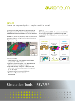 Simulation Tools – REVAMP