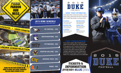 2015 HOME SCHEDULE - Duke University Athletics