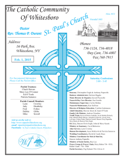 Bulletin - St. Pauls Whitesboro