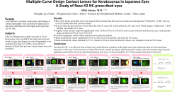 Multiple-curve Design Contact Lenses for Keratoconus in Japanese