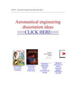 Aeronautical engineering dissertation ideas