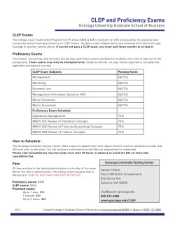 CLEP and Proficiency Exams