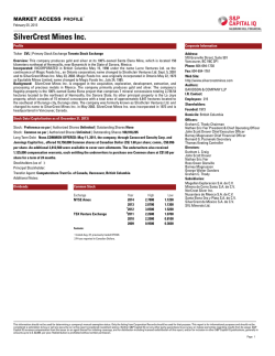 SilverCrest Mines Inc.