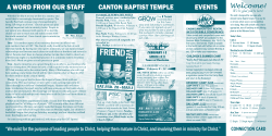 Current Bulletin - Canton Baptist Temple