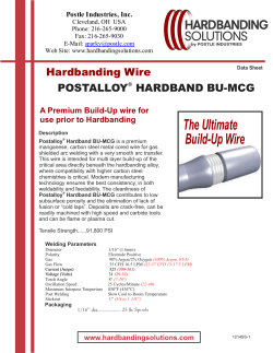 Hardband BU-MCG - Hardbanding Solutions