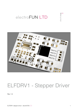 ELFDRV1 stepper driver user manual