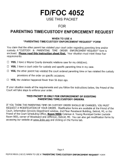 Packet FD-FOC4052 Parenting Time and Custody Enforcement