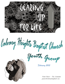 Youth Bulletin - Calvary Heights Baptist Church