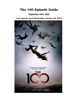 The 100 Episode Guide - INAF/IASF-Bo