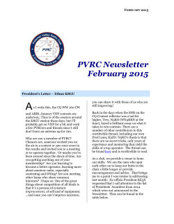 PVRC Newsletter February 2015