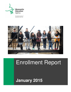 Enrollment Report 2015 PDF - Mennonite Education Agency
