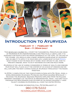 Ayurveda Course Poster #2