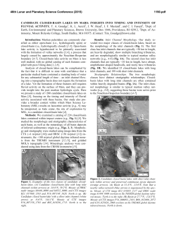CANDIDATE CLOSED-BASIN LAKES ON MARS: INSIGHTS INTO
