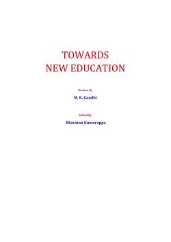 Towards New Education. [PDF] - Mahatma Gandhi Sevagram Ashram