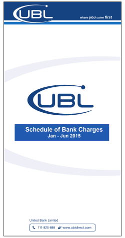 Schedule of Bank Charges
