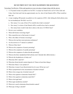 Toxicology Study Guide Questions!