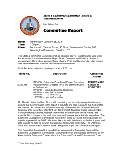 Committee Report - Stamford Board of Representatives