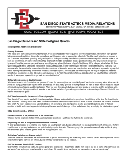 San Diego State-Fresno State Postgame Quotes