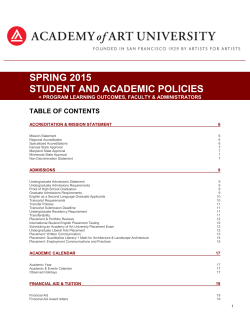 student policies - Academy of Art University