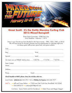2015 Mixed Entry Form - Kettle Moraine Curling Club