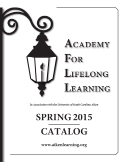 Download Spring 2015 Catalog, including Registration Form