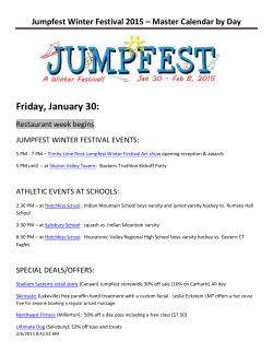 Jumpfest Winter Festival 2015 – Master Calendar by Day