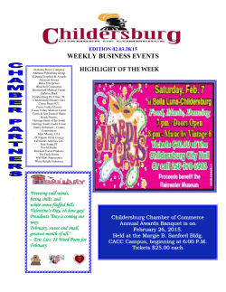 WEEKLY BUSINESS EVENTS - Childersburg Chamber of Commerce