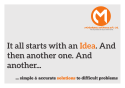 It all starts with an . And Idea then another one. And another