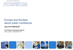 Europe and Nuclear: about public confidence