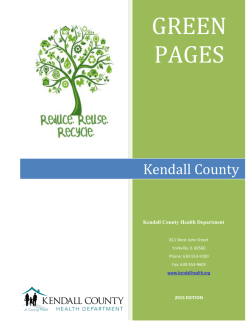 Green Pages - Kendall County Health Department