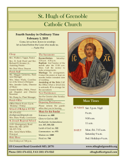 February 1, 2015 - St. Hugh of Grenoble Church