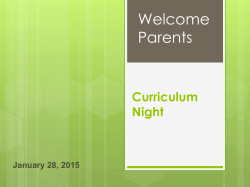 Curriculum Night - Edina Public Schools