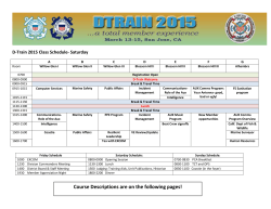 Schedule - USCGAUX D11NR Operations