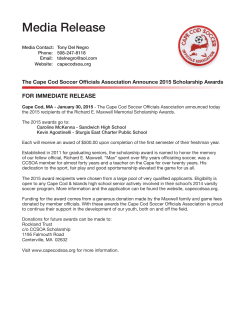 Media Release - Cape Cod Soccer Officials Association