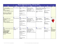 April Calendar 2013 - First United Methodist Church Mertzon