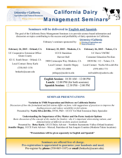 California Dairy Management Seminars