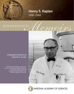 Henry S. Kaplan (1918-1984) - National Academy of Sciences