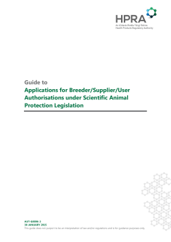 AUT-G0096 Guide to applications for breeder-supplier