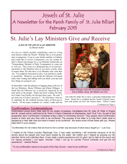 February2015 - St. Julie Billiart Parish