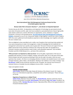 Download Press Release - International Cyber Risk Management