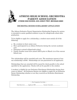 AOPA Senior Scholarship - Athens High School Orchestras