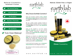Earthlab Cosmetics Brochure